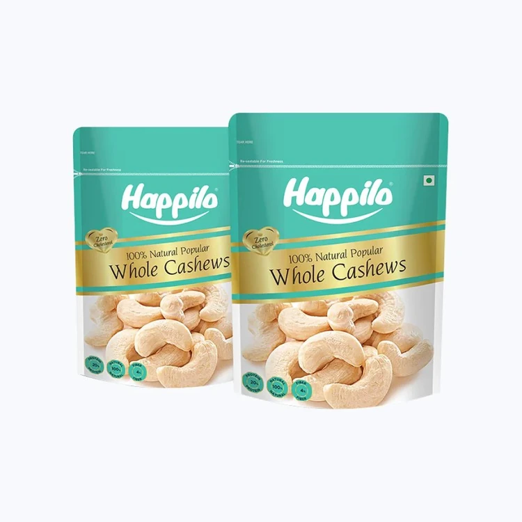 Happilo 100% Natural Popular Whole Cashew - Pack of 2 (Godambi)