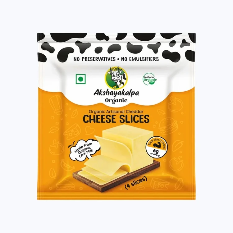 Akshayakalpa Organic Artisanal Cheddar Cheese Slices
