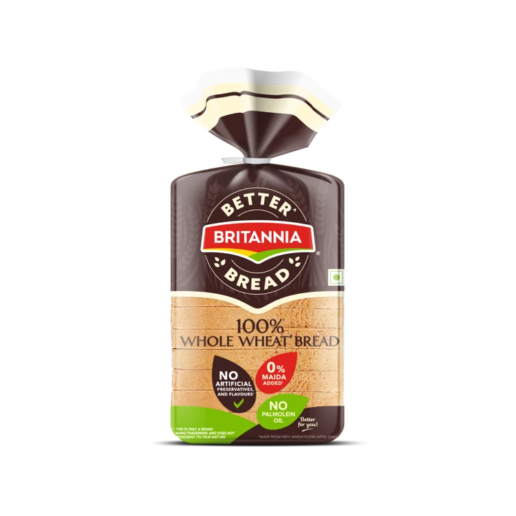 Britannia Better 100% Whole Wheat Bread (No Preservative, No Maida)