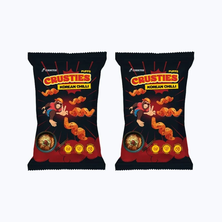 Cornitos Crusties Puffs Korean Chilli Flavour - Pack of 2