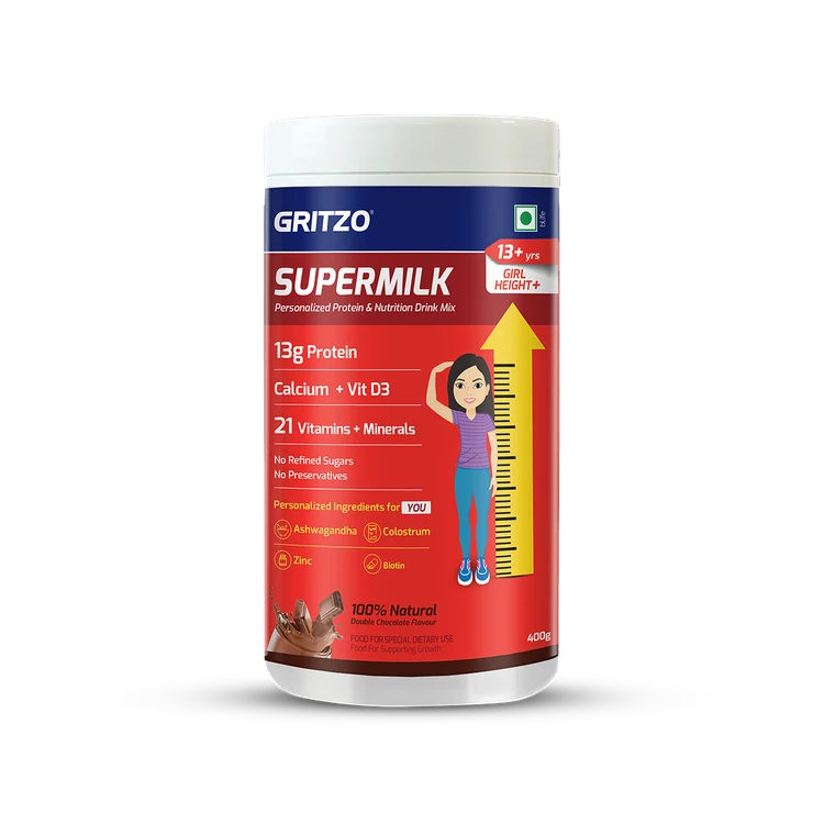 Gritzo SuperMilk Girl Height+ Drink Mix (13+ years)