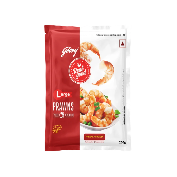 Godrej Real Good Large Prawns Peeled & Devined