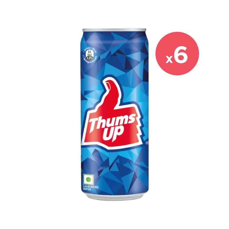 Thums Up Cola Soft Drink (300 ml) - Pack of 6
