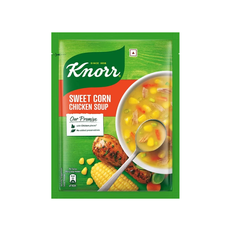 Knorr Sweet Corn Chicken Soup with No Added Preservatives - Buy 3 Get 1 Free