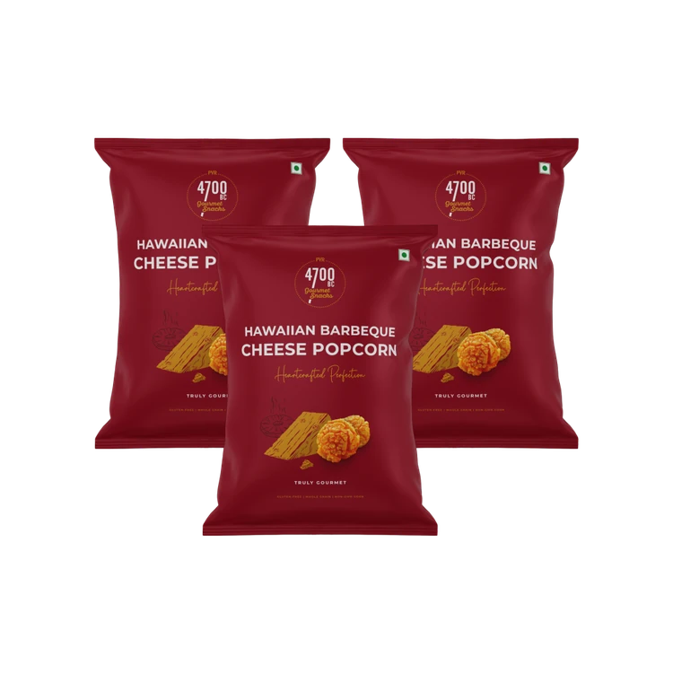 4700BC Hawaiian Barbeque Cheese Gourmet Popcorn - Pack of 3