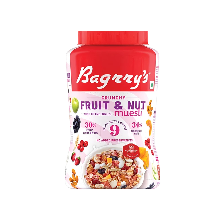 Bagrry's Crunchy Muesli Fruit & Nut with Cranberries (30% Fruit & Nut)