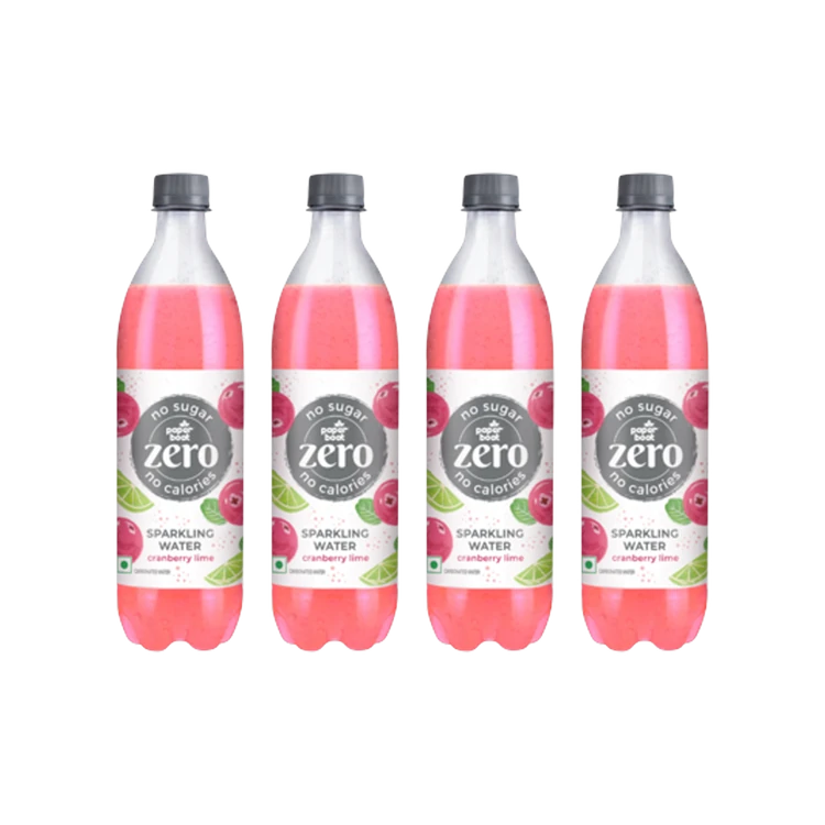 paper boat Zero Cranberry Lime Sparkling Water - Pack of 4
