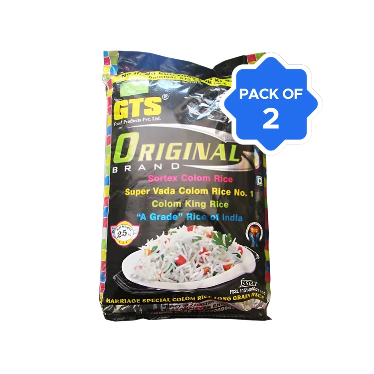 GTS Super Vada - Kolam Rice (Long Grain) - Pack of 2 (Kolam Akki)