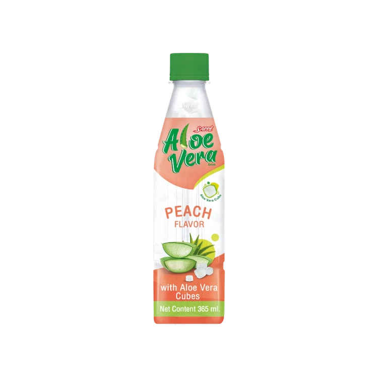 Mogu Mogu Aloe Vera Peach Fruit Drink with Aloe Vera Cubes