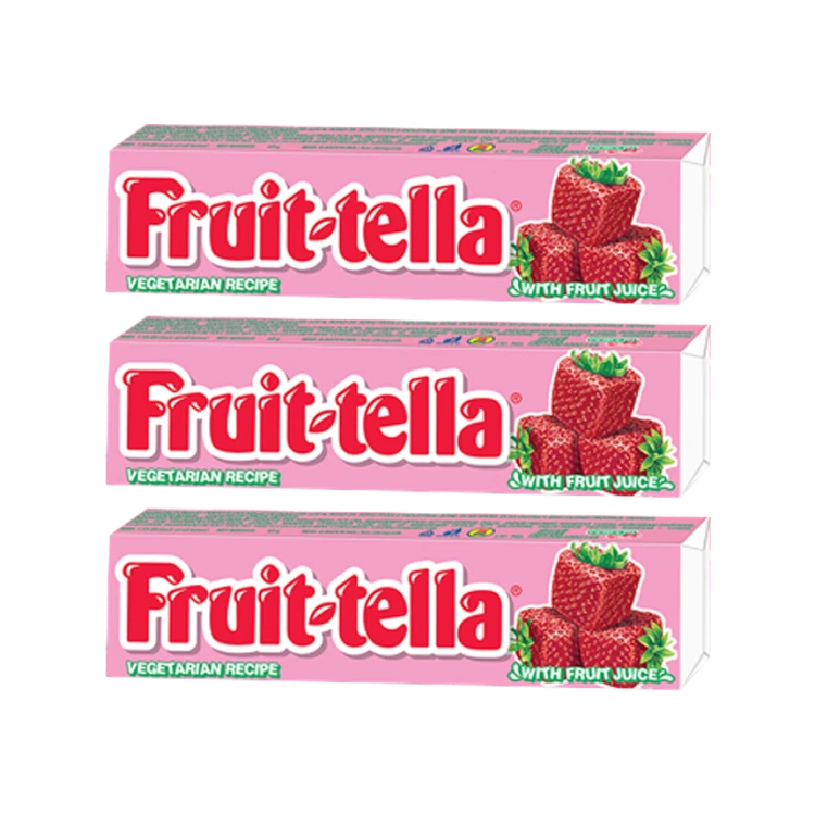 Fruittella Strawberry Flavour Chewy Toffee - Pack of 3
