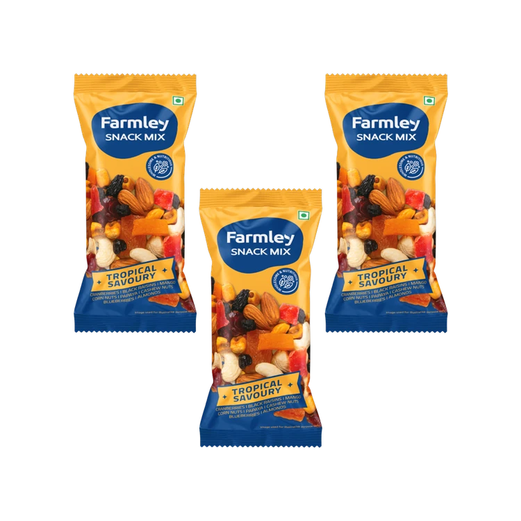 Farmley Dry Fruit Mix (Tropical Savoury) - Pack of 3 (Dry Fruit Mishrana)