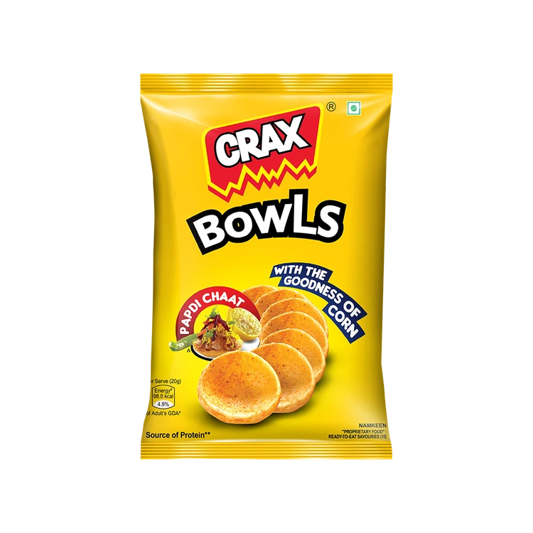 Crax Bowls Papdi Chaat Crisps