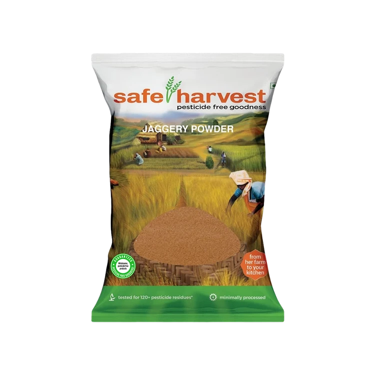 Safe Harvest Pesticide-Free Jaggery Powder (Bella)