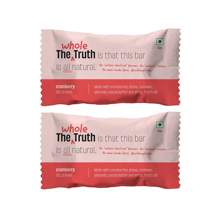 The Whole Truth Cranberry Protein Bar - Pack of 2