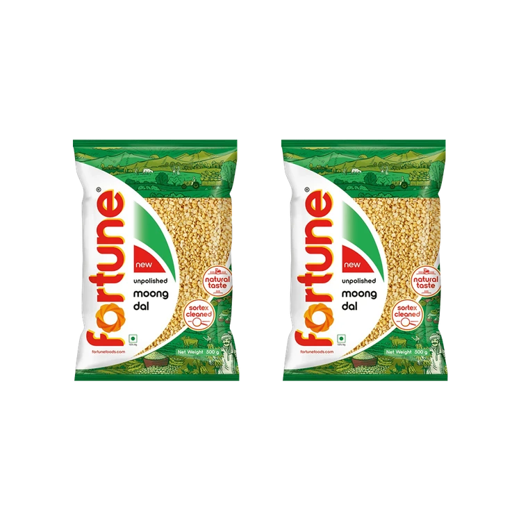 Fortune Moong Dal (Dhuli) Unpolished - Pack of 2 (Hesaru Bele)