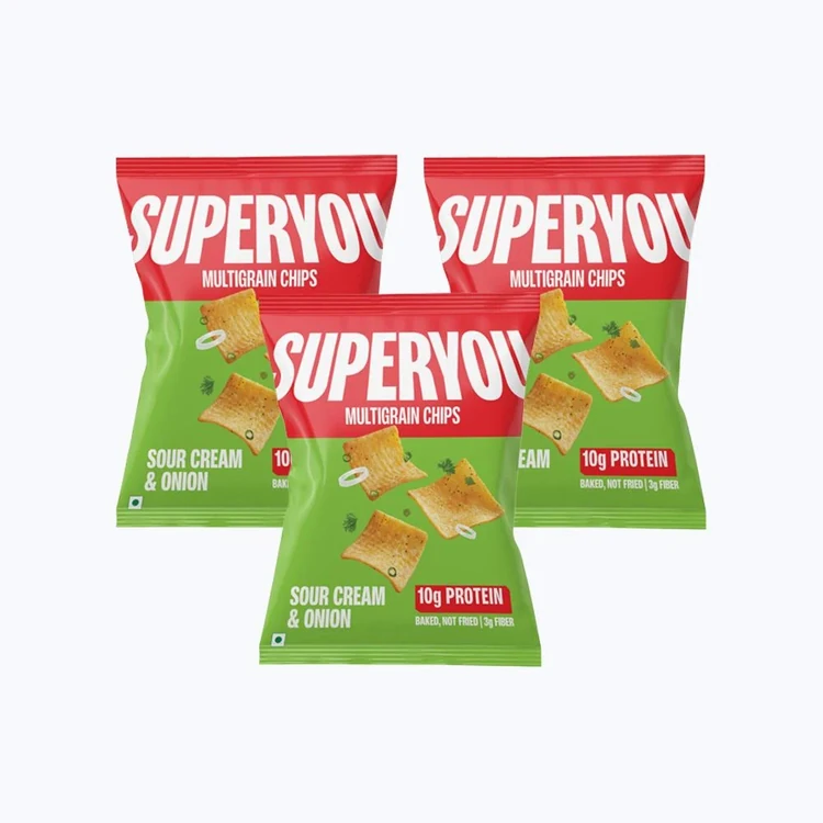 SuperYou Multigrain Sour Cream & Onion Chips - Pack of 3