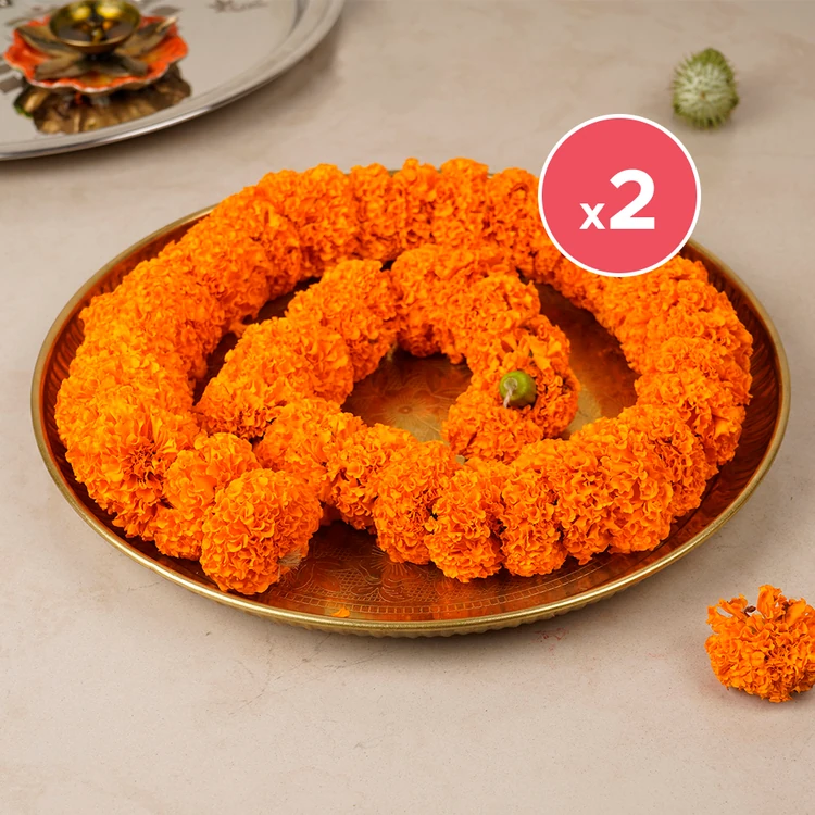 Fresh Garland - Orange Marigold (Hoovu Male)