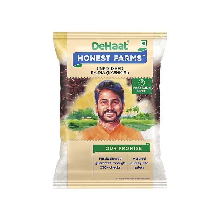 Dehaat Honest Farms Unpolished Pesticide-Free Rajma (Kashmiri) (Nashaka Itada Rajma)