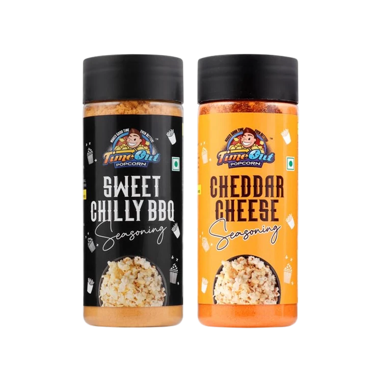 TIME OUT POPCORN Sweet Chilli Bbq + Cheddar Cheese Seasoning