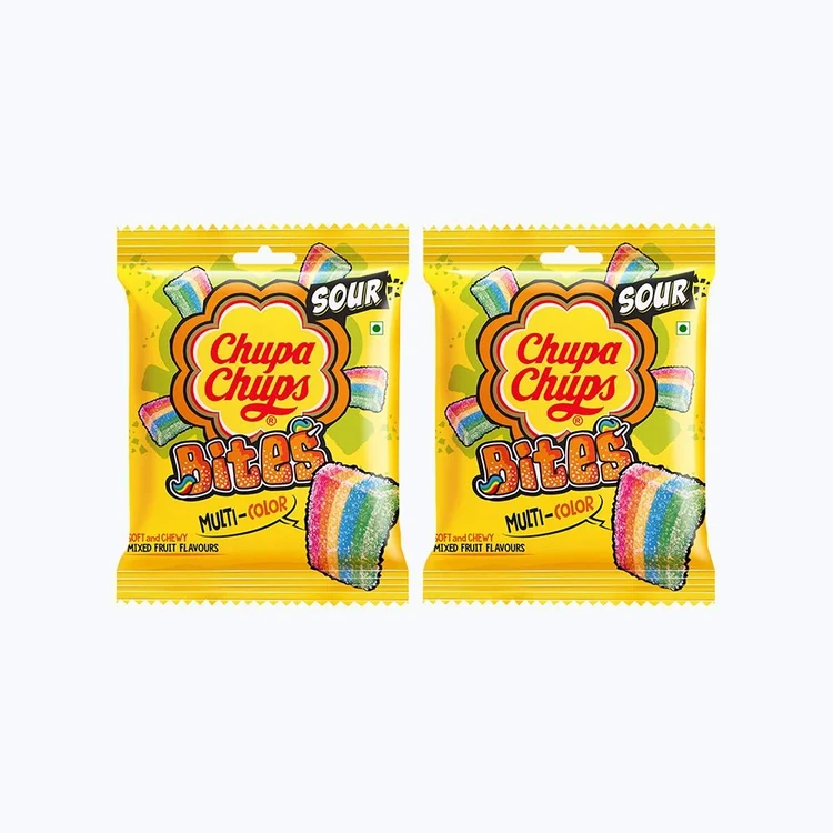 Chupa Chups Sour Bites Mixed Fruit Candy - Pack of 2