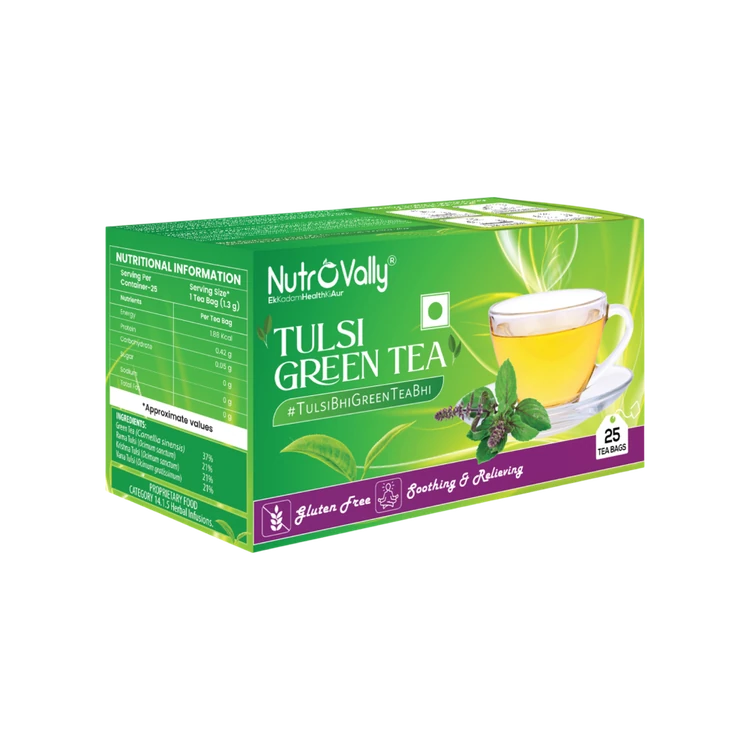 NutroVally Tulsi Green Tea Bags