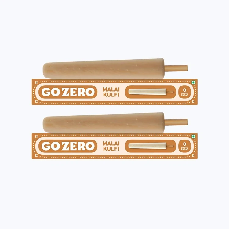 Go Zero Low Calorie Guilt Free Malai Kulfi Stick - Pack of 2