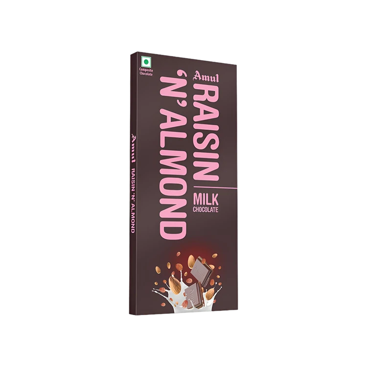 Amul Raisin 'N' Almond Milk Chocolate Bar