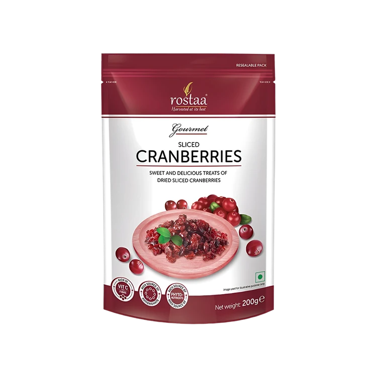 Rostaa Gourmet Sliced Dried Cranberries (Ona Cranberries)