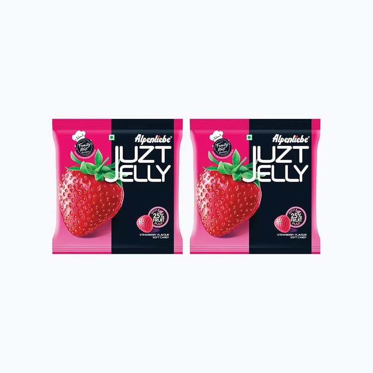 Alpenliebe Juzt Jelly - Strawberry Flavour Jelly Candy - Pack of 2