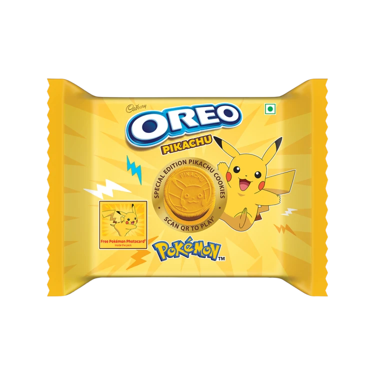Cadbury Oreo Pokémon Pikachu Yellow Sandwich Cream Biscuits