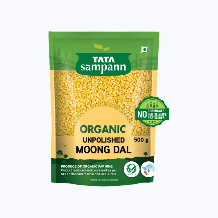 Tata Sampann Organic Moong Dal (Dhuli) Unpolished