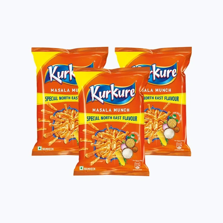 Kurkure Masala Munch Crisps - Pack of 3