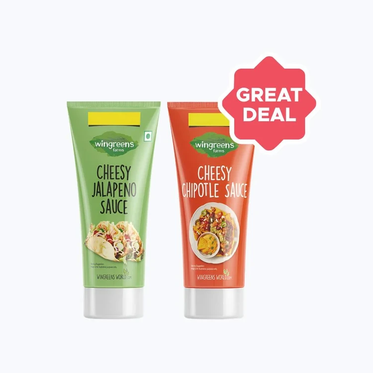 Wingreens Farms Cheesy Jalapeno Sauce +  Cheesy Chipotle Sauce Combo