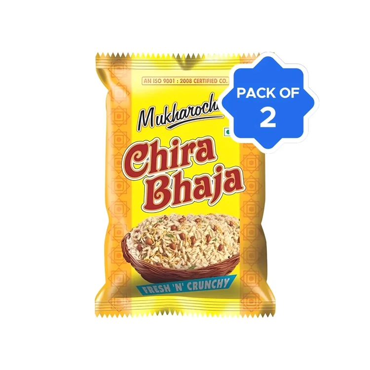 Mukharochak Chira Bhaja Mixture Namkeen - Pack of 2