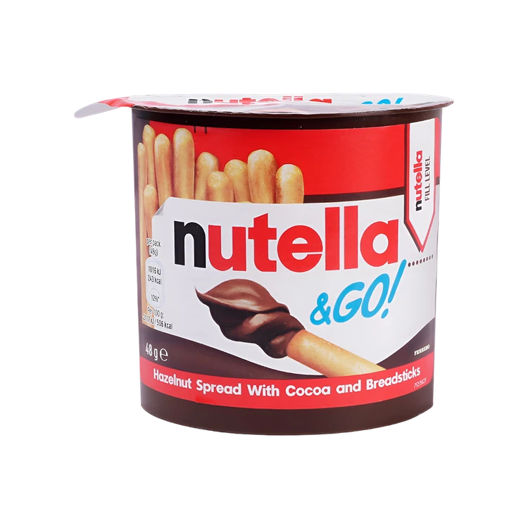 Nutella and Go Hazelnut Spread With Cocoa and Bread Sticks