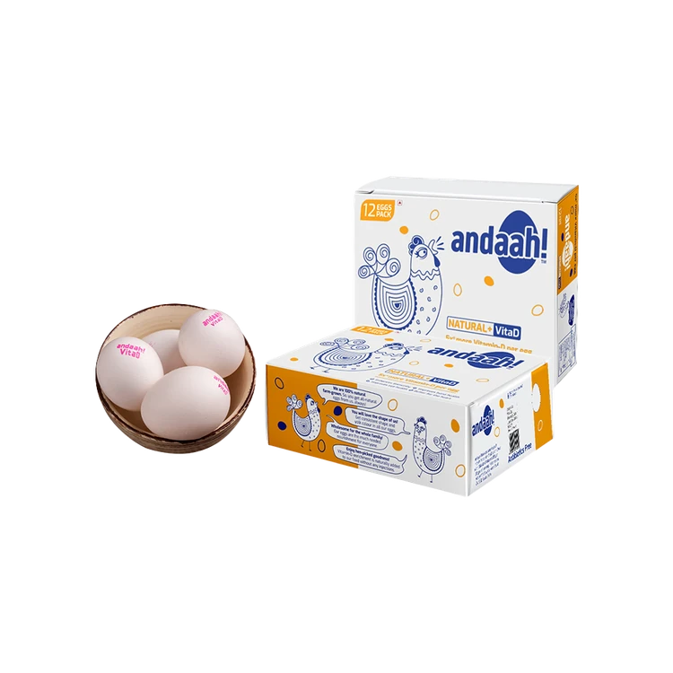 Andaah Natural +VitaD White Protein Rich Eggs