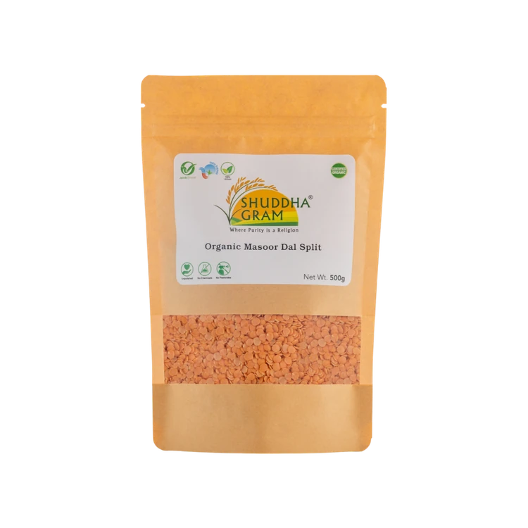Shuddha Gram Organic Masoor Dal Split