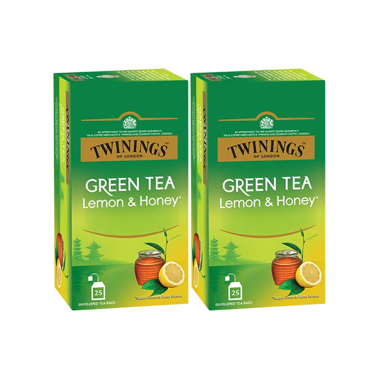 Twinings Lemon & Honey Green Tea Bags - Pack of 2