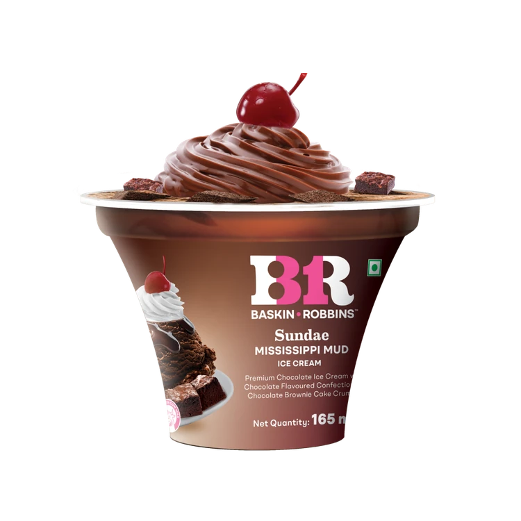 Baskin Robbins Missisippi Mud Sundae Ice Cream Cup