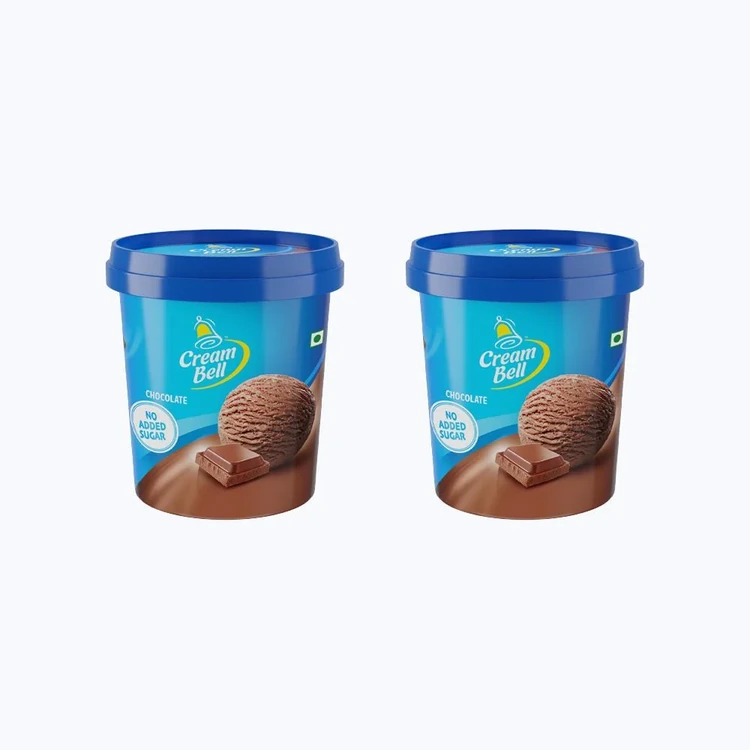Cream Bell Chocolate Ice Cream Cup (No Added Sugar) - Pack of 2