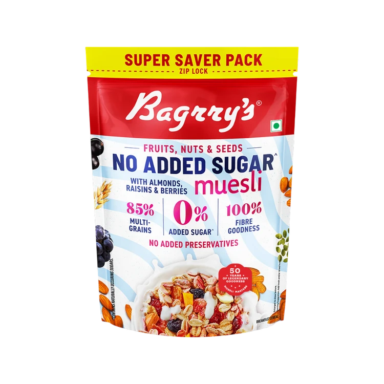 Bagrry's No Added Sugar Muesli (Fruits, Nuts & Seeds)