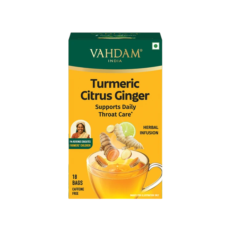 Vahdam Turmeric Citrus Ginger Tea Bags