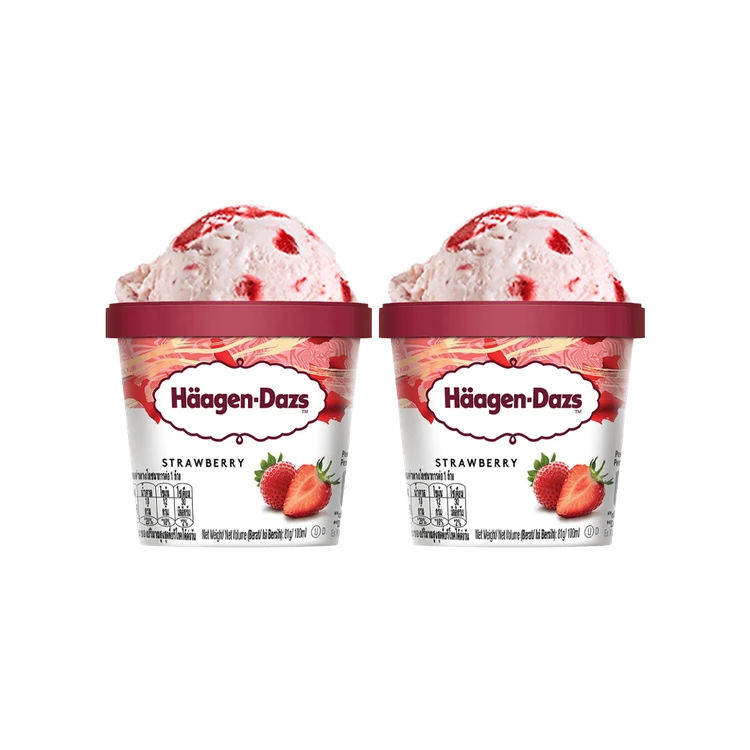 Haagen-Dazs Strawberry Ice Cream Cup - Pack of 2