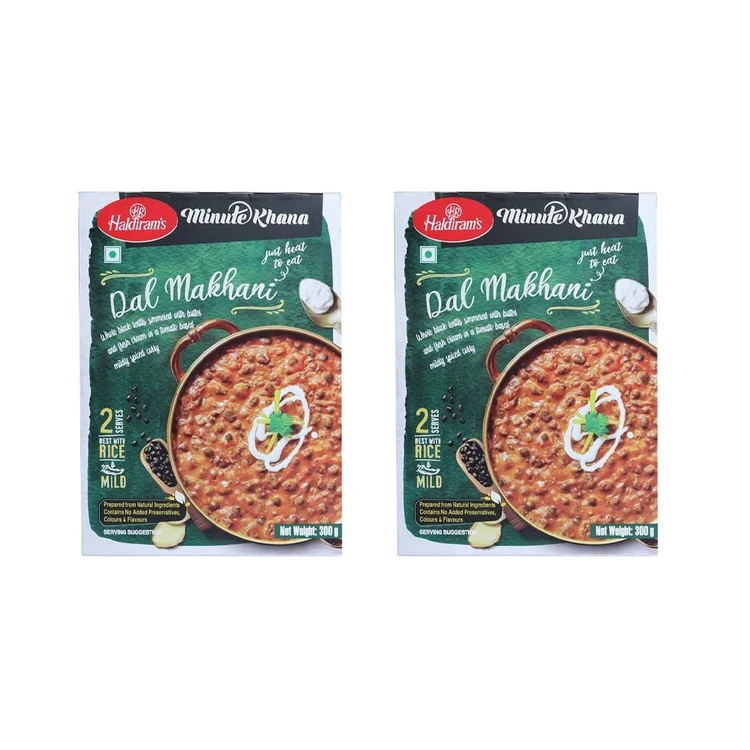 Haldiram's Minute Khana Dal Makhani Ready to Eat - Pack of 2