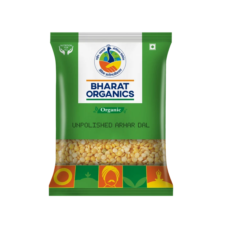 Bharat Organics Unpolished Organic Arhar Dal