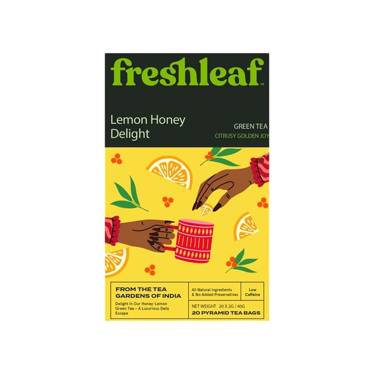 Freshleaf Lemon Honey Delight Flavoured Green Tea Bags