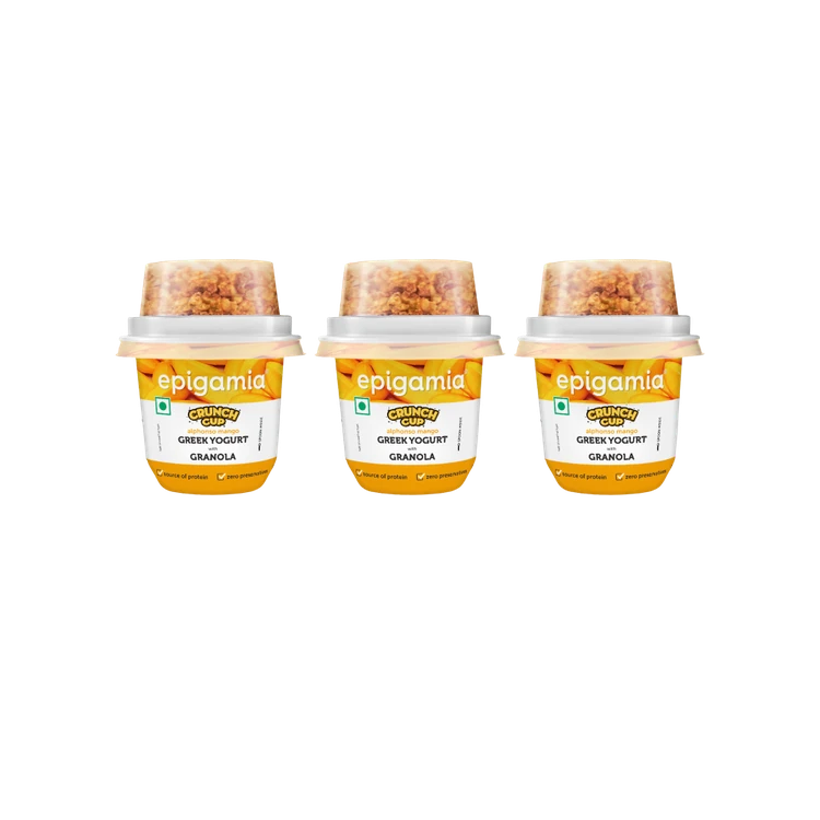 epigamia Mango Crunch Greek Yogurt with Granola - Pack of 3