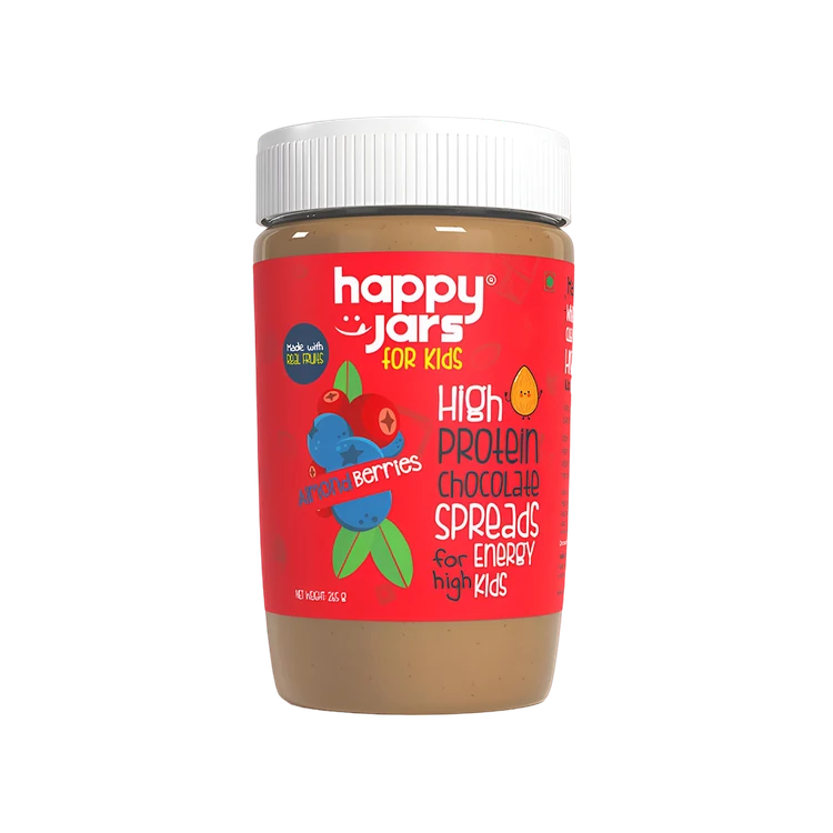 Happy Jars Almond Berries Chocolate Spread (High Protein)