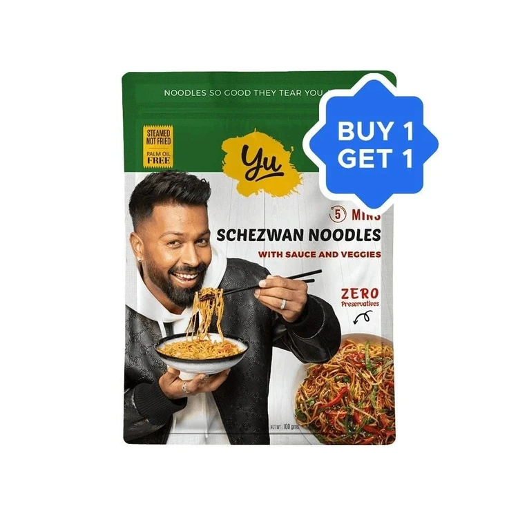 Yu Instant Schezwan Hakka Noodles (Steamed Hakka + Sauce + Veggies) - Buy 1 Get 1 Free