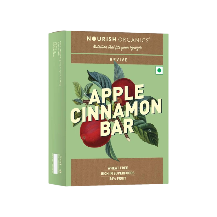 Nourish Organics Apple Oats Protein Bar - Pack of 6
